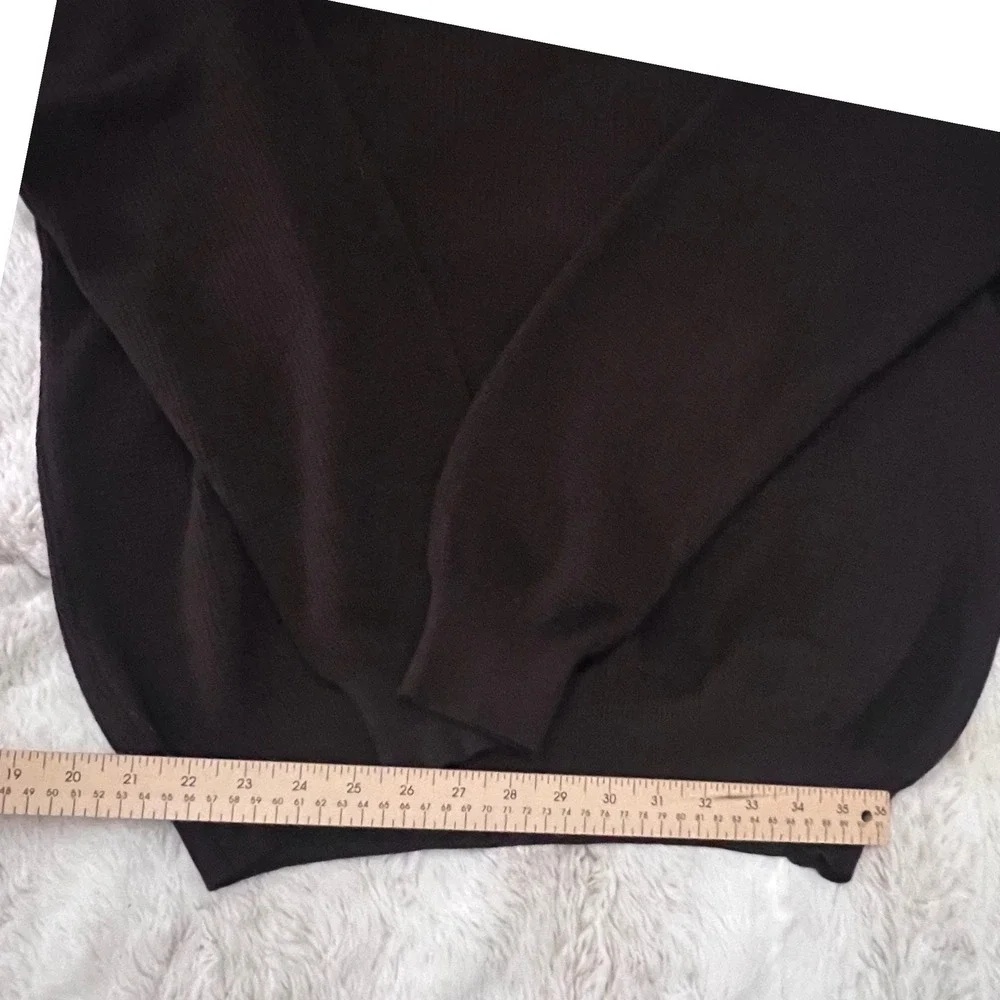 Brioni Mens XL V-Neck Sweater Chocolate Brown Wool Cashmere Made in Italy Luxury